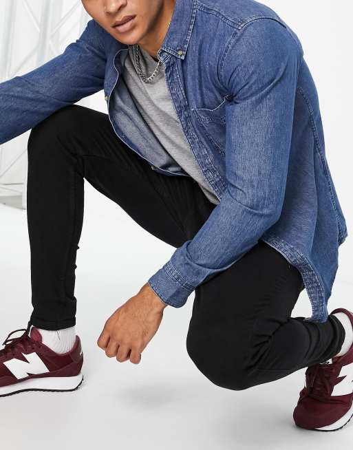 LDN DNM – Svarta jeans med morotspassform och tvättad finish, 4 av 4