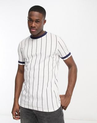 Le Breve baseball t-shirt in white - ASOS Price Checker