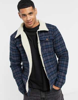 Tartan on sale borg jacket