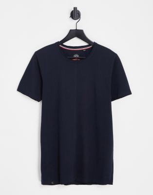 Le Breve Le Breve boxy fit split seam t-shirt in navy