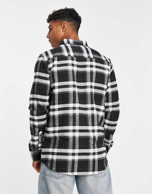 Le Breve Camicia a quadri nera e bianca ASOS