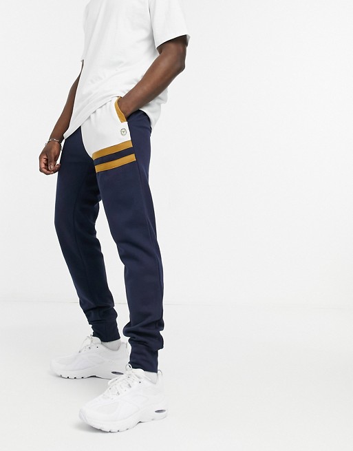 Le Breve cargo trousers in navy colour block