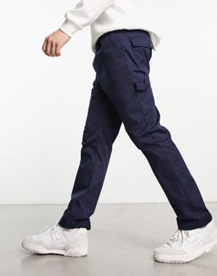 Le Breve carpenter trousers with velcro cuff in navy - ASOS Price Checker