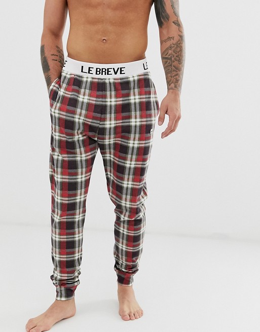 Le Breve checked lounge joggers