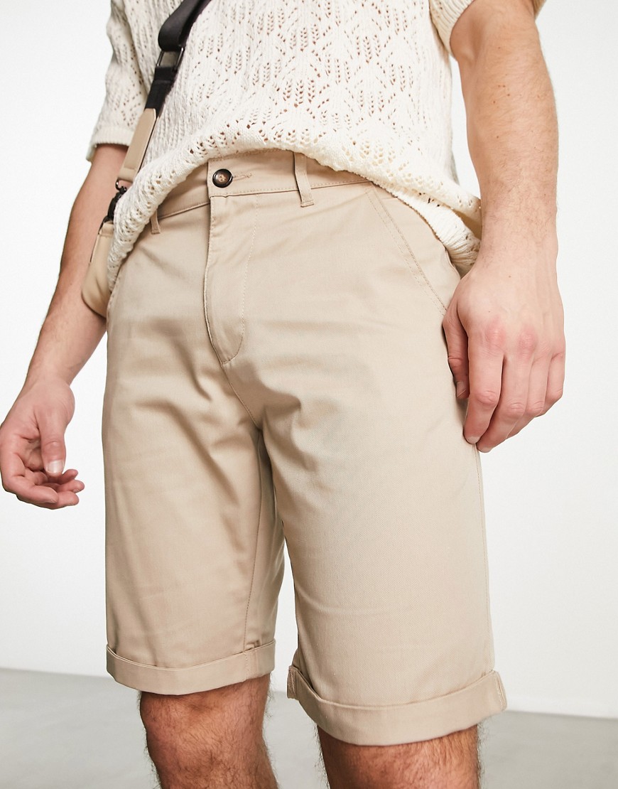 Le Breve Chino Shorts In Beige-neutral