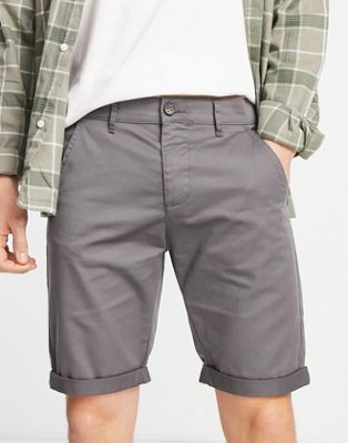 Le Breve chino shorts in charcoal