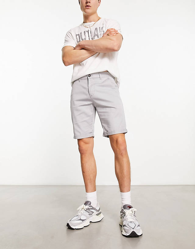 Le Breve - chino shorts in light grey