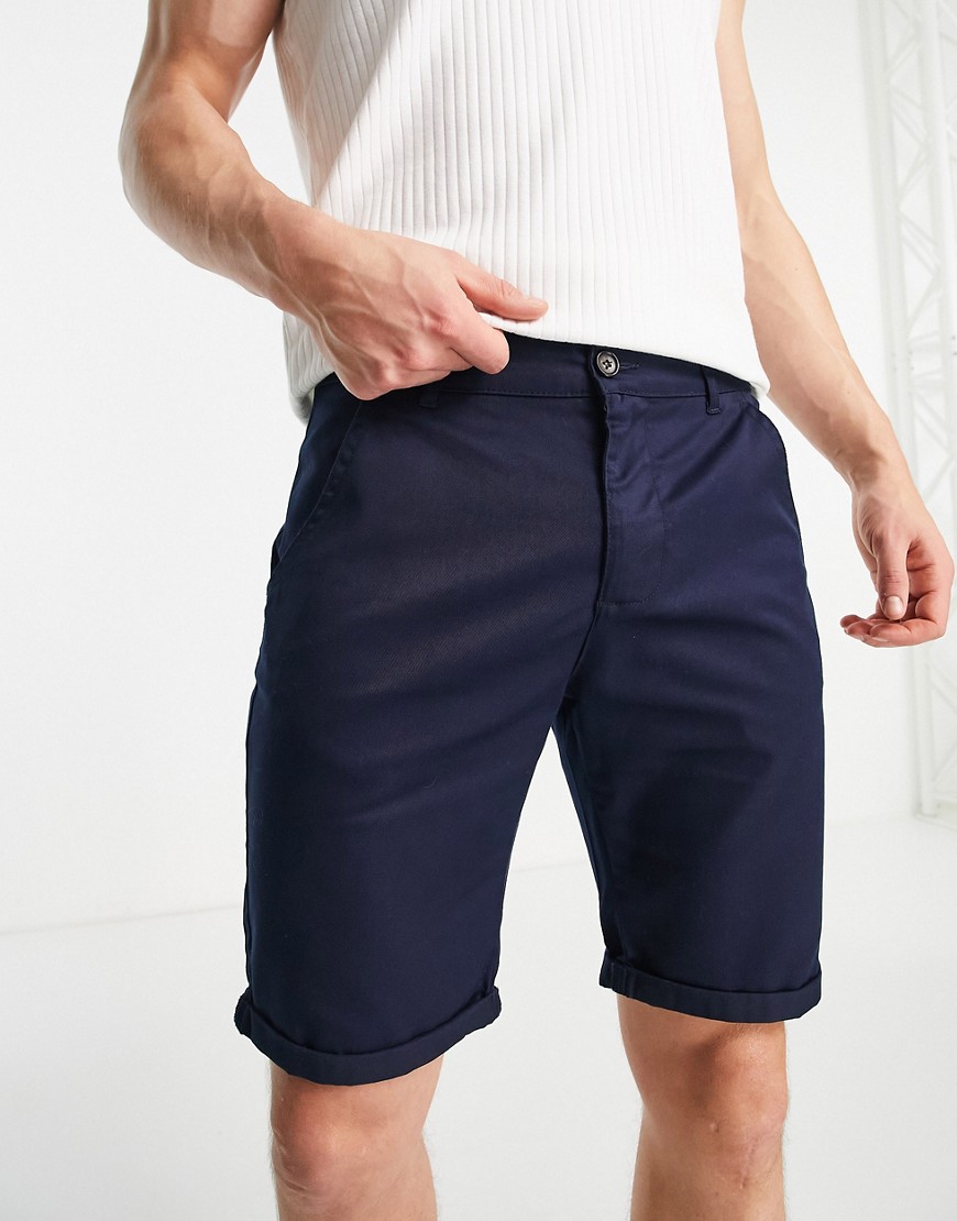 Le Breve Chino Shorts In Navy
