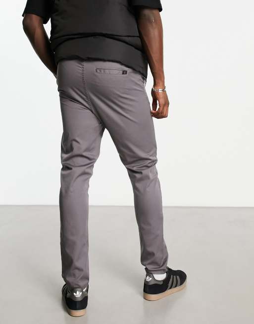 Le Breve elasticated waist chino pants in charcoal, 2 of 4