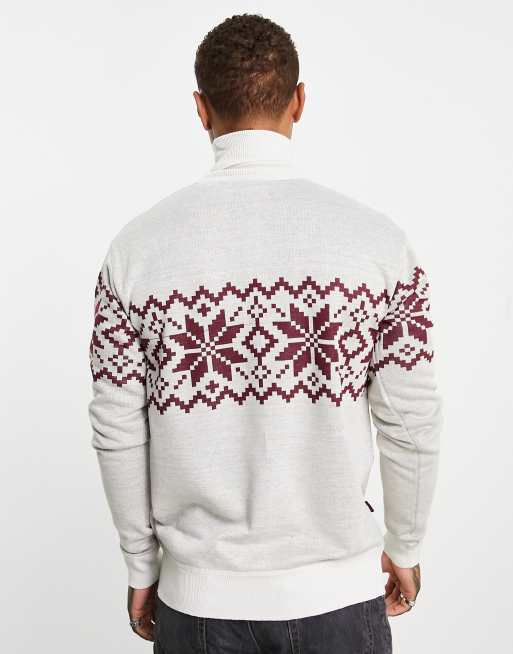 Christmas roll neck jumper mens sale