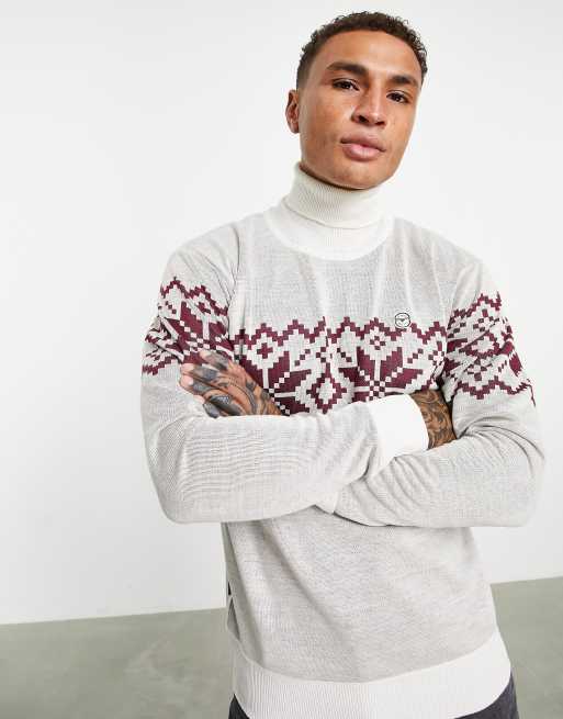 Roll neck shop christmas jumper mens