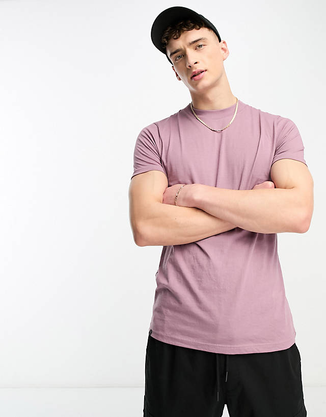Le Breve - high neck t-shirt in light purple