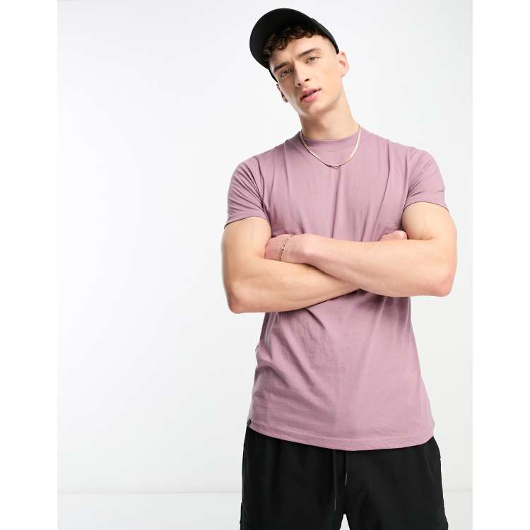 Round-neck T-shirt - Light purple - Men