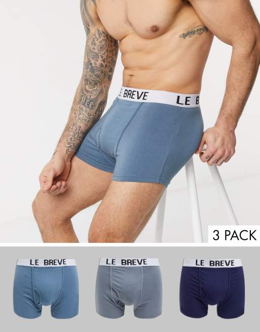 Le Breve - Lot de 3 boxers en tissu biologique - Multicolore