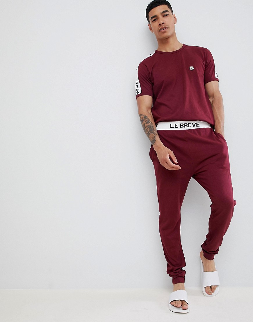 Le Breve Lounge Joggers-Red