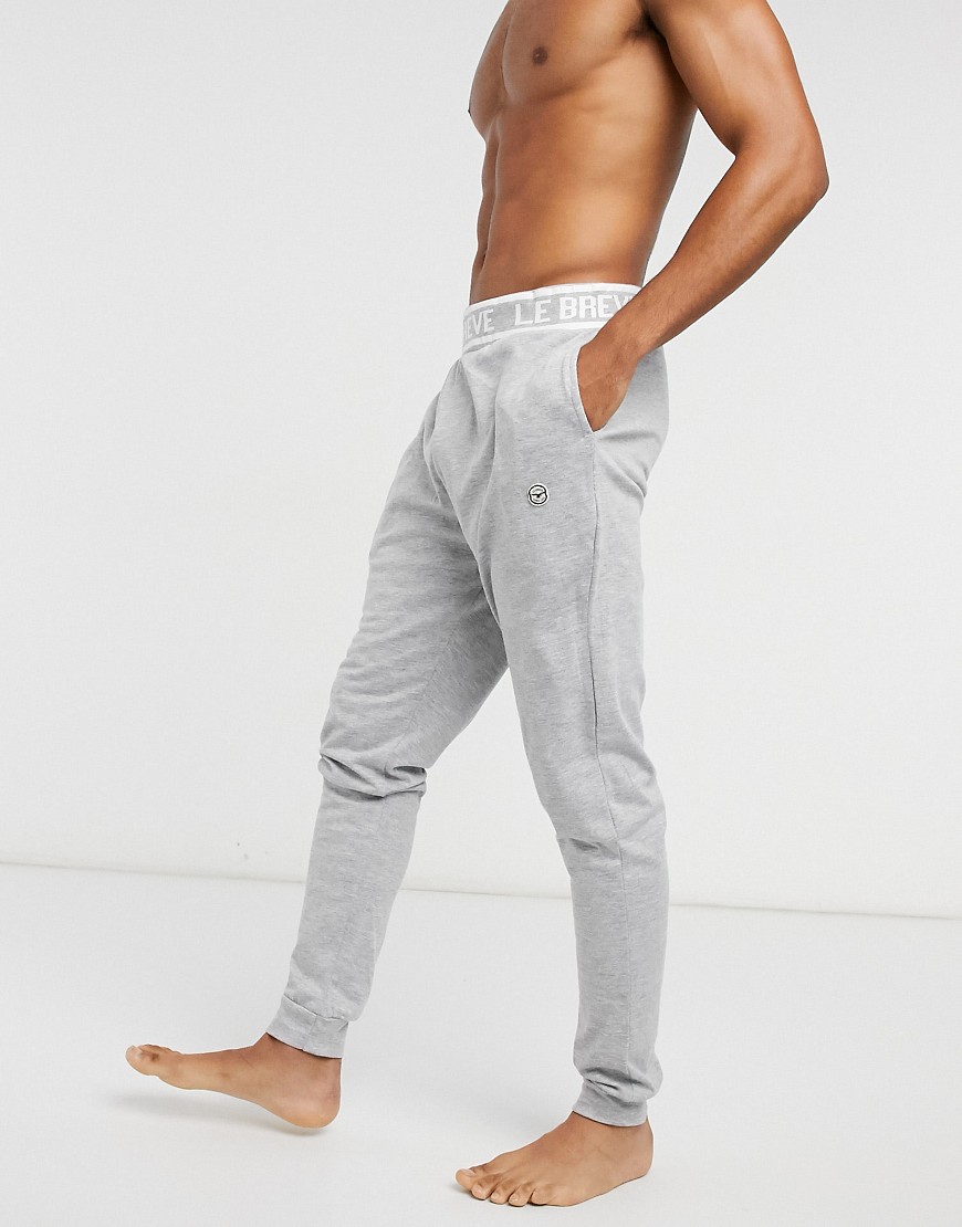 Le Breve lounge sweatpants two-piece in gray marl