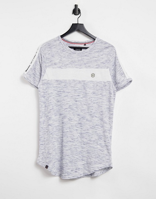 Le Breve mix and match lounge t-shirt in blue stripe