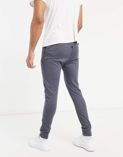 Le Breve Mix and Match lounge trackies in navy marl, 2 of 4