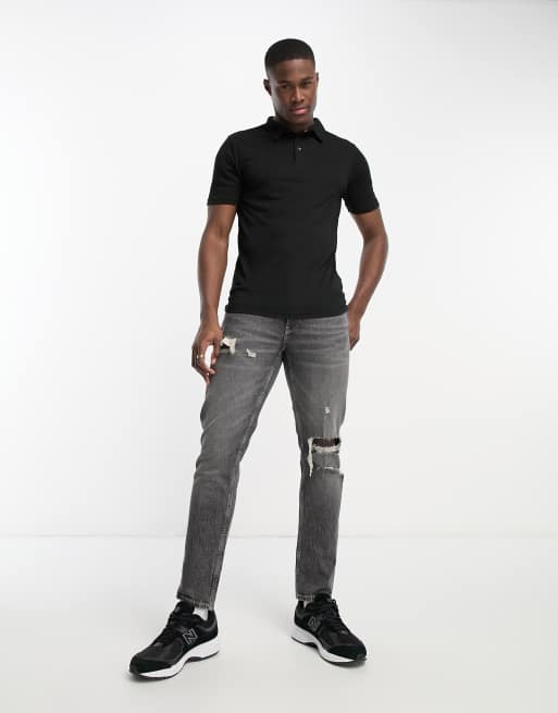 Black polo cheap business casual