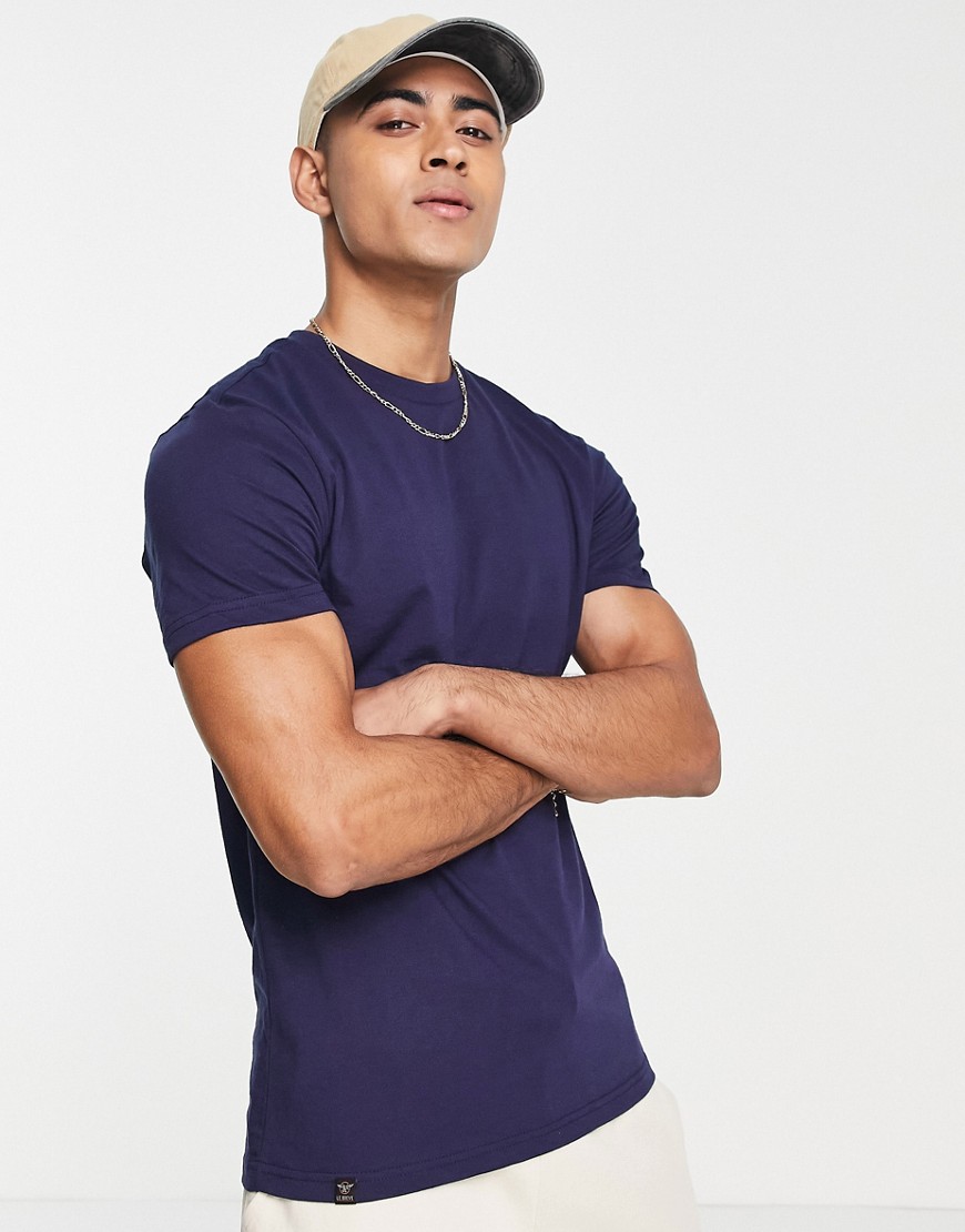 Le Breve muscle fit t-shirt in navy