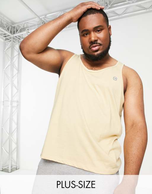 Le Breve Plus - Canotta con scollo vogatore, colore pietra