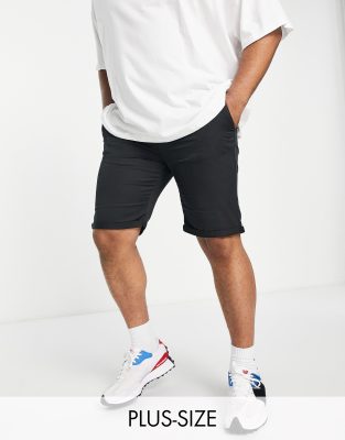 Plus chino shorts in black