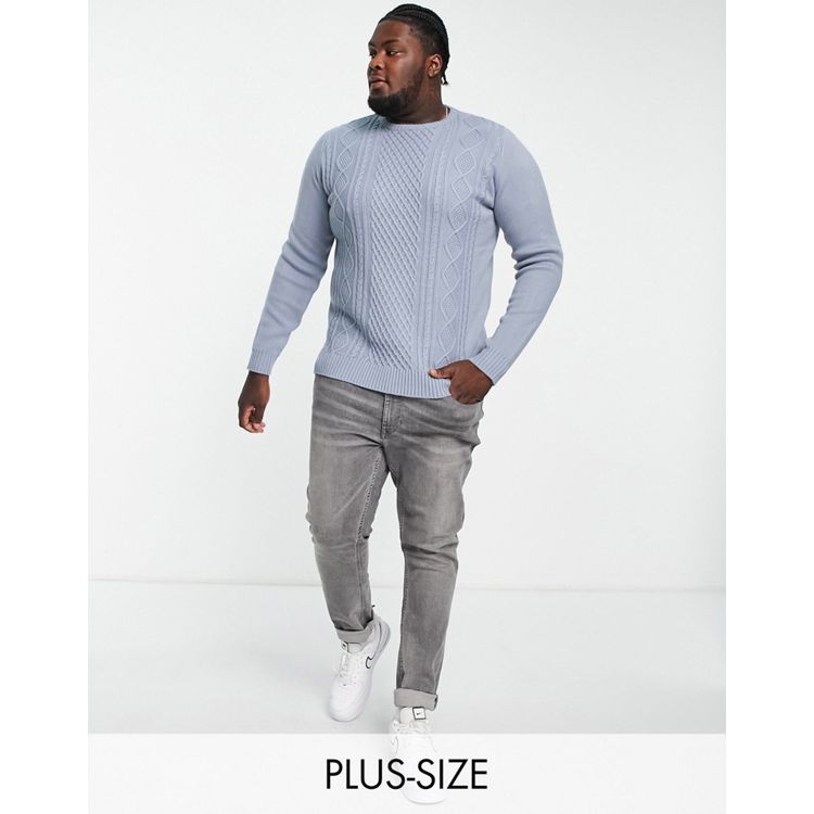 Le Breve Plus cable knit sweater vest in navy