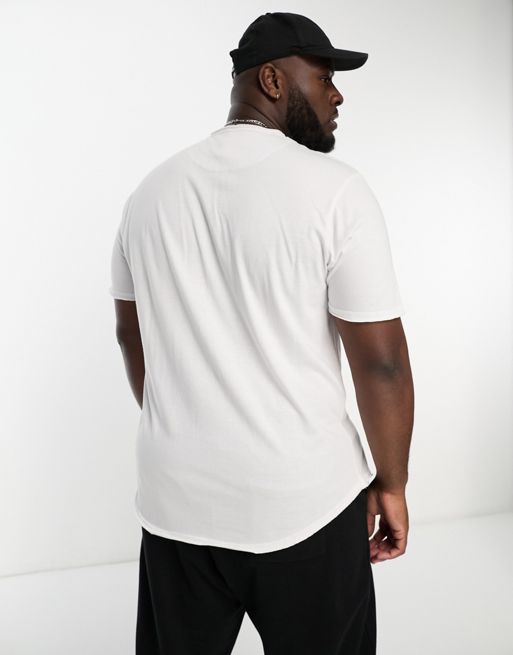 Le Breve longline curved hem t-shirt in white