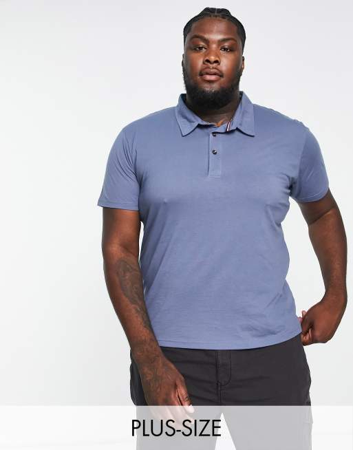 Le Breve Plus - Muscle fit polo in blauw
