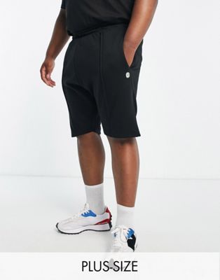 Le Breve Plus pin tuck jersey shorts in black