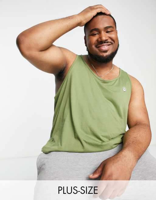 Le Breve Plus racer singlet in green