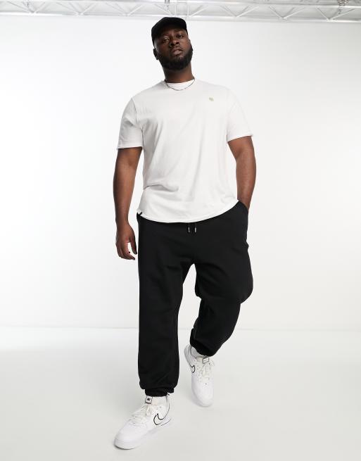 Le Breve Plus - T-shirt met lange pasvorm en ronde zoom in wit