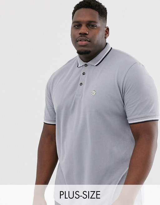 Le Breve Plus tipped slim fit polo shirt