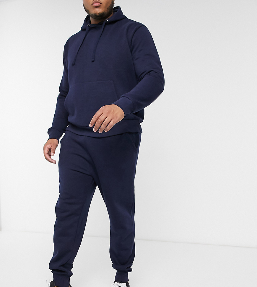 Le Breve Plus two-piece slim fit jogger in navy