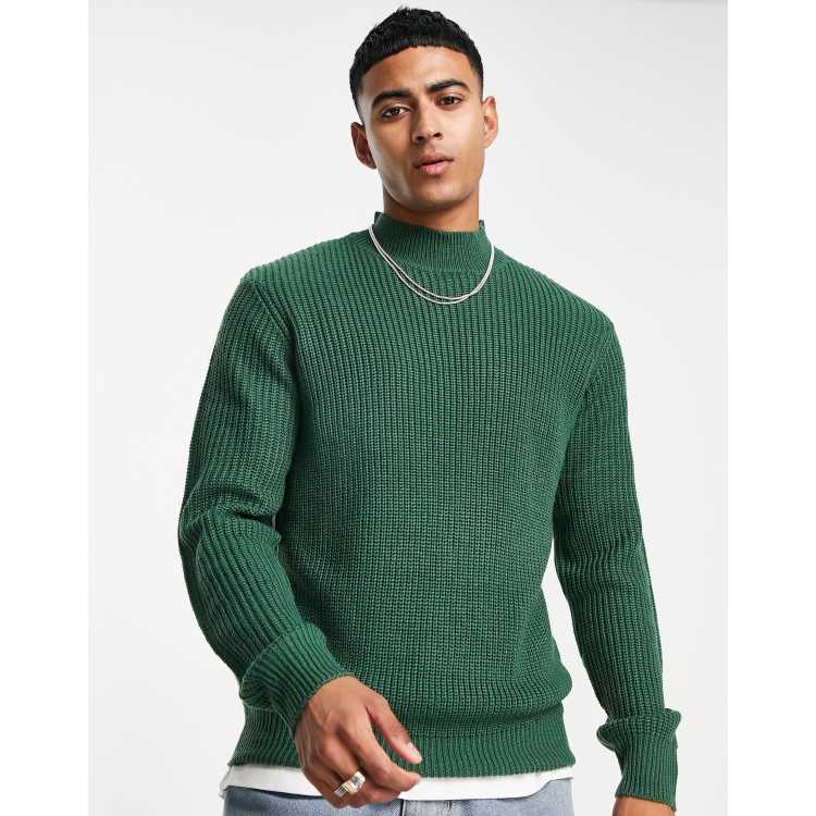 Green 2025 ribbed turtleneck