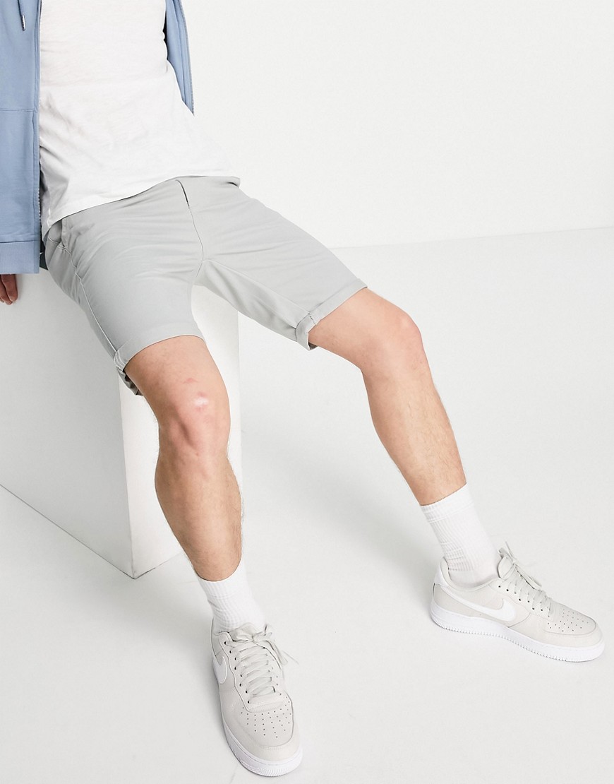 Le Breve - Short chino - Gris clair