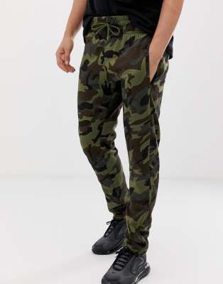 slim fit camo joggers