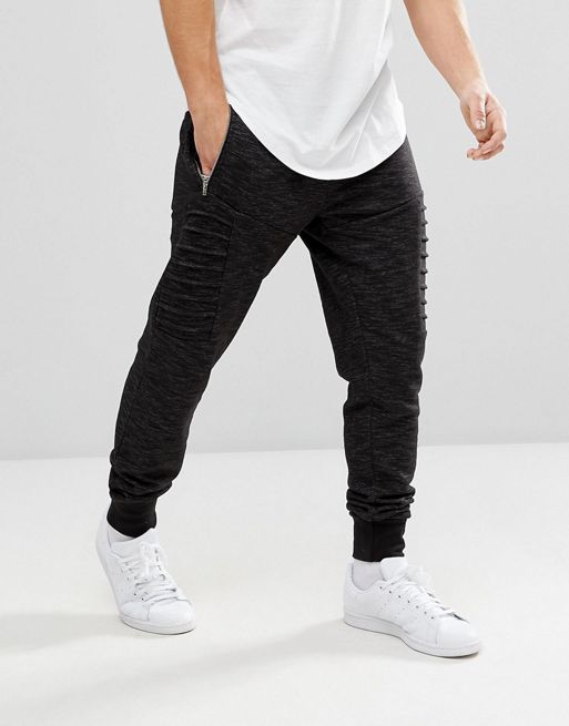 Le Breve slim fit joggers in light grey