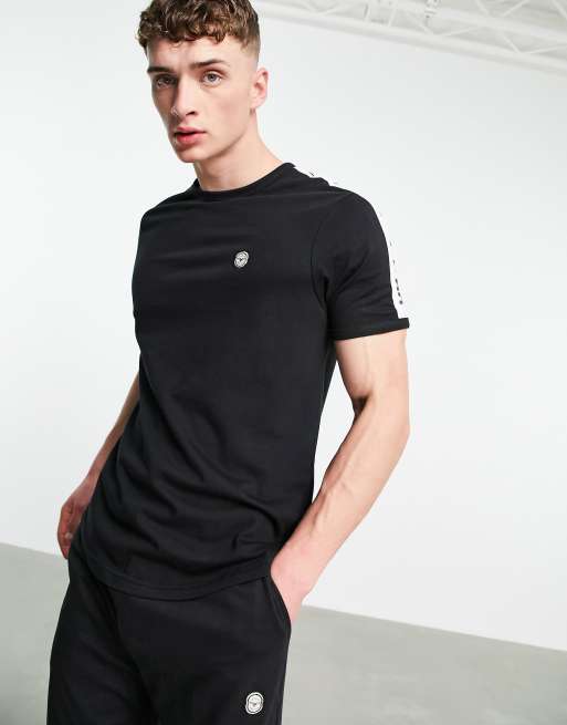 Le Breve - Sort lounge-t-shirt med hvidt bånd - Del af sæt, 3 af 4