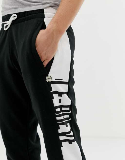 Le Breve stencil slim fit jogger