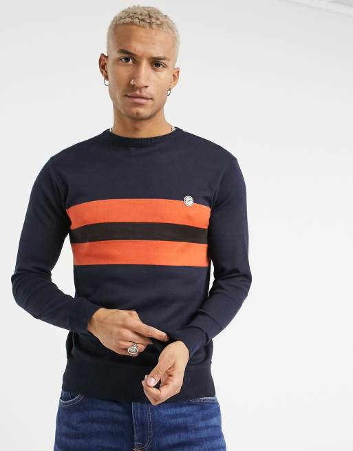 Orange and 2025 navy sweater