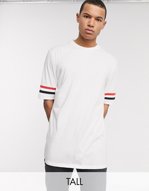 Le Breve Tall arm stripe ringer oversized t-shirt