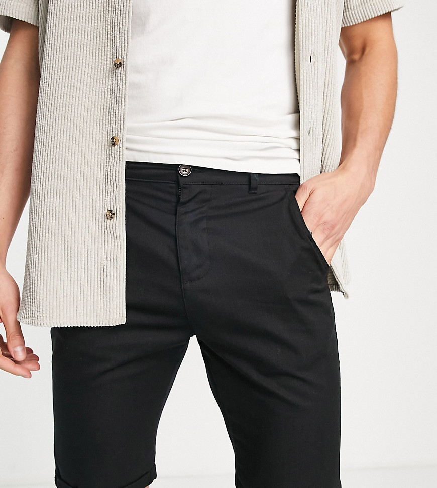Le Breve Tall Chino Shorts In Black