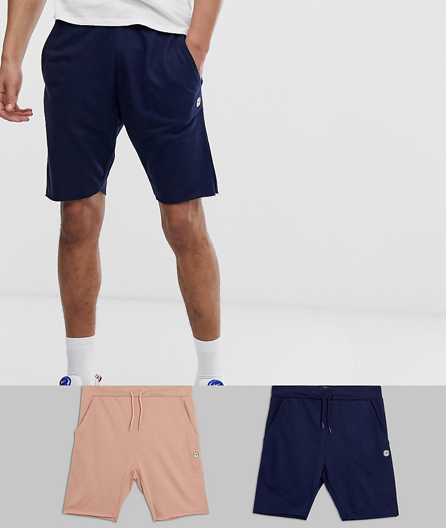 Le Breve Tall - Confezione da 2 pantaloncini della tuta con bordi grezzi-Multicolore