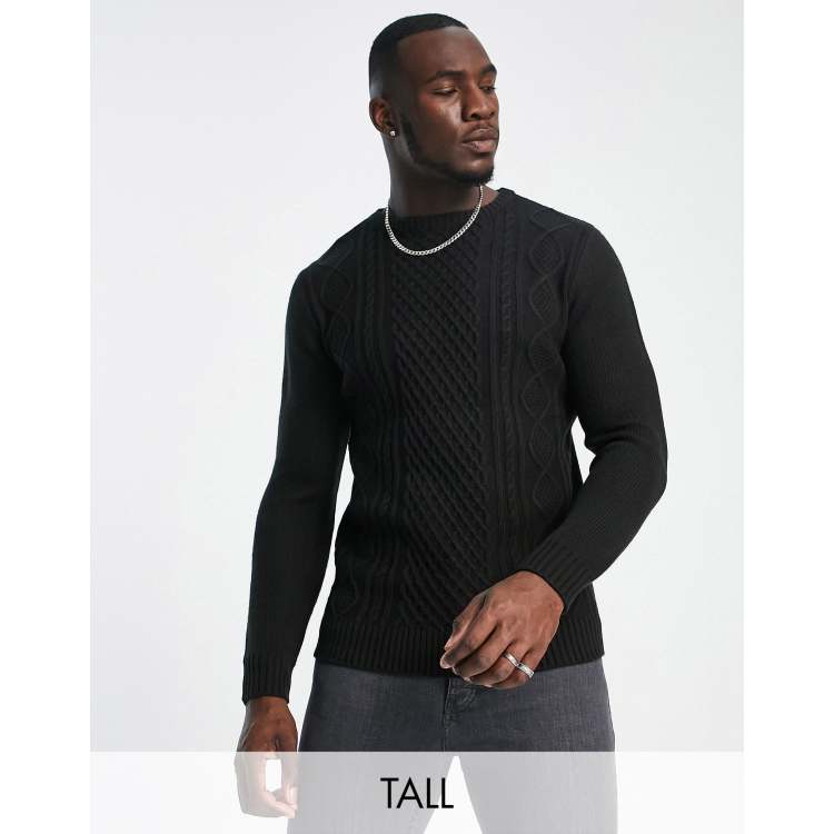 Mens black shop knit jumper