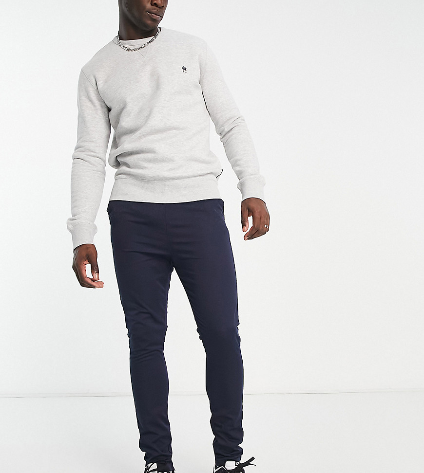 Le Breve Tall elastic waist chinos in navy