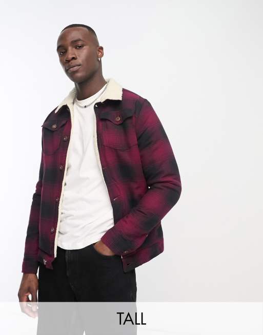 Burgundy teddy jacket sale