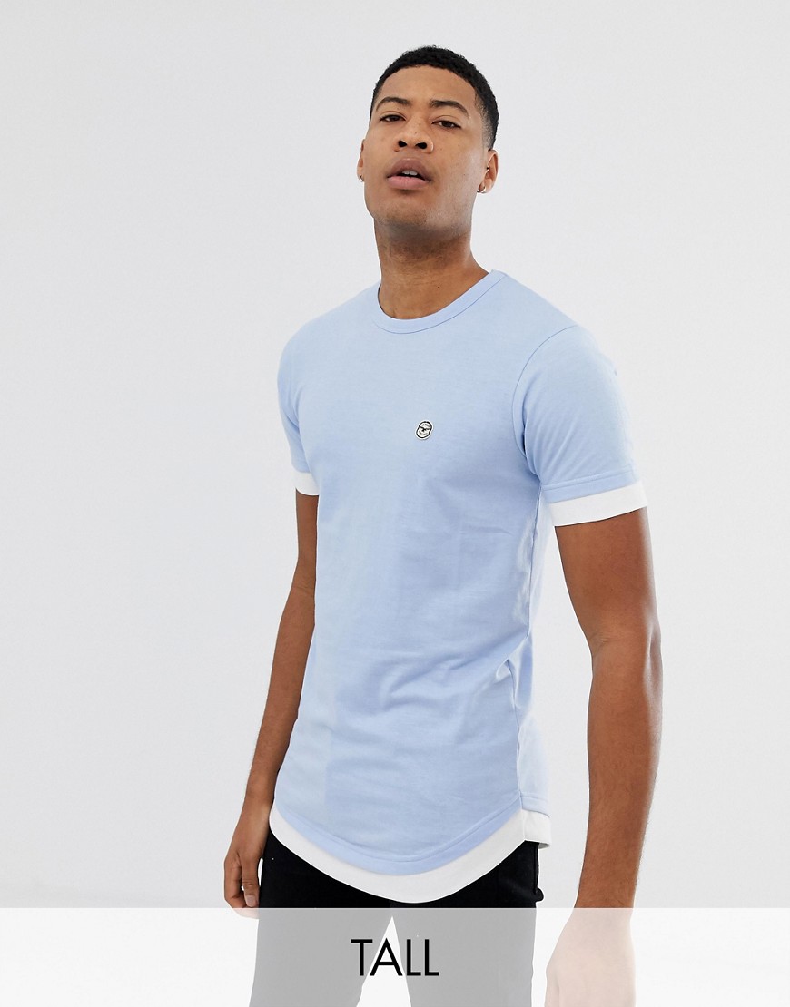Le Breve Tall - T-shirt a doppio strato-Blu