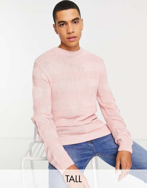 Light pink sweater mens sale