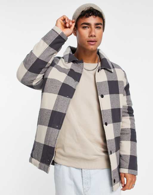 Le Breve - Ternet jakke i beige og brun